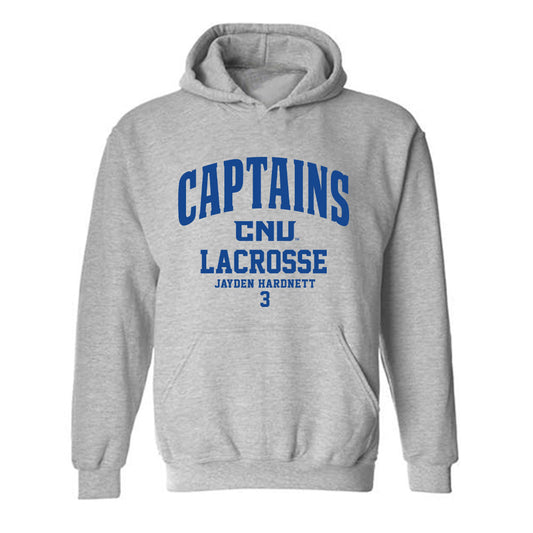 CNU - NCAA Men's Lacrosse : Jayden Hardnett - Classic Fashion Shersey Hooded Sweatshirt
