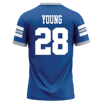 MTSU - NCAA Football : Alan Young - Blue Football Jersey-1
