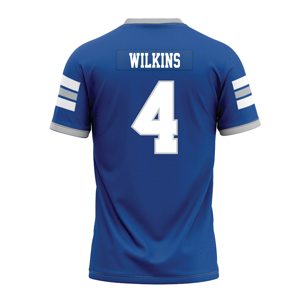 MTSU - NCAA Football : Terry Wilkins - Blue Premium Football Jersey