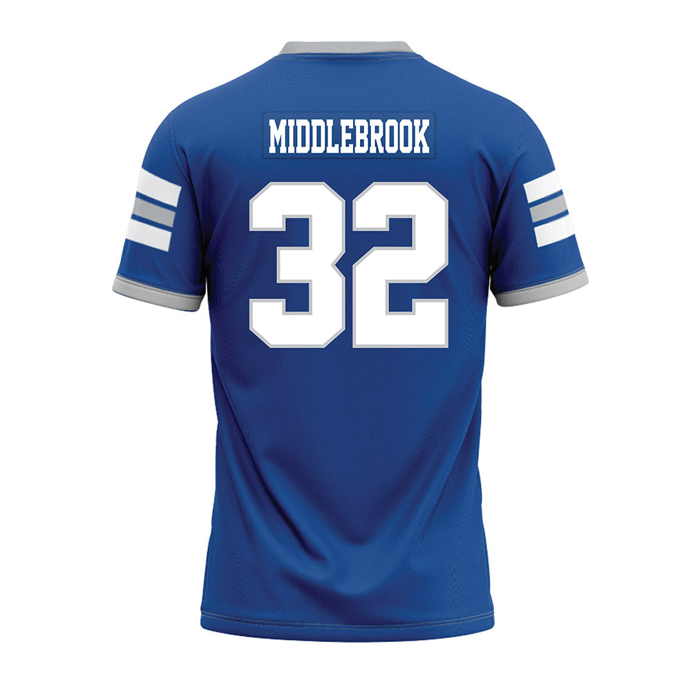 MTSU - NCAA Football : Jekail Middlebrook - Blue Premium Football Jersey