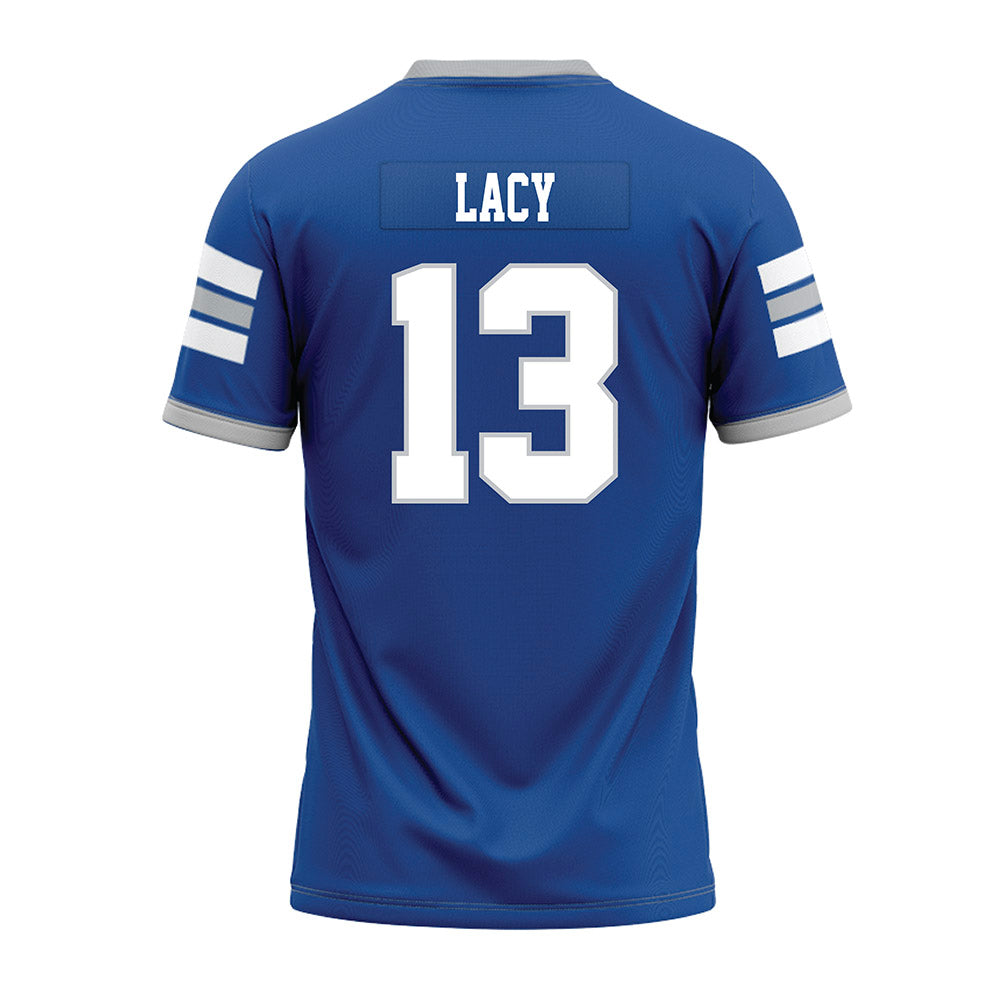MTSU - NCAA Football : Cam Lacy - Blue Premium Football Jersey-1