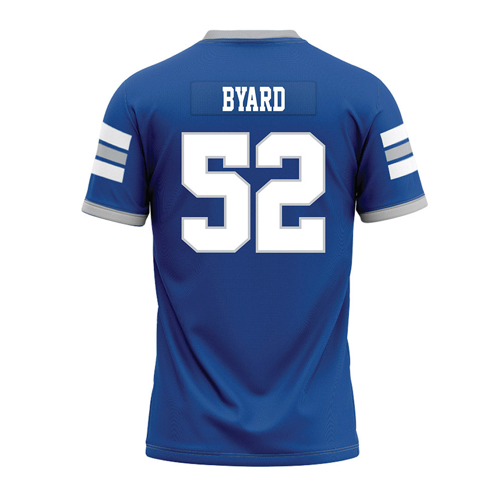 MTSU - NCAA Football : Muaaz Byard - Blue Premium Football Jersey