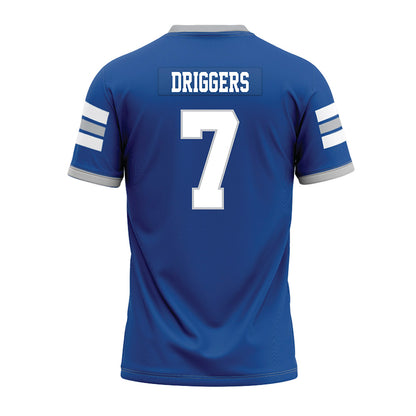 MTSU - NCAA Football : Sam Driggers - Blue Premium Football Jersey