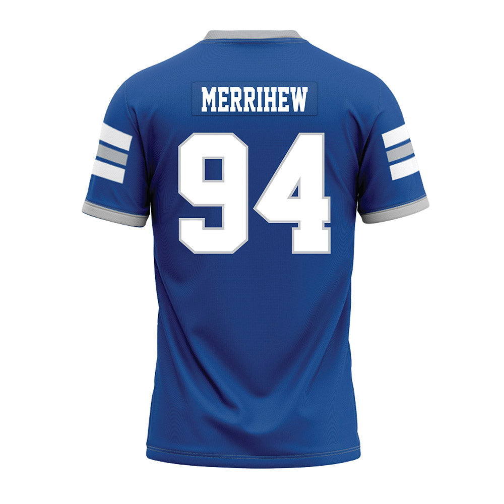 MTSU - NCAA Football : Ayden Merrihew - Blue Premium Football Jersey