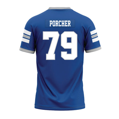 MTSU - NCAA Football : Sterling Porcher - Blue Premium Football Jersey