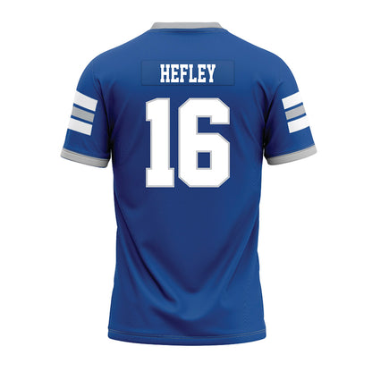 MTSU - NCAA Football : Ren Hefley - Blue Premium Football Jersey