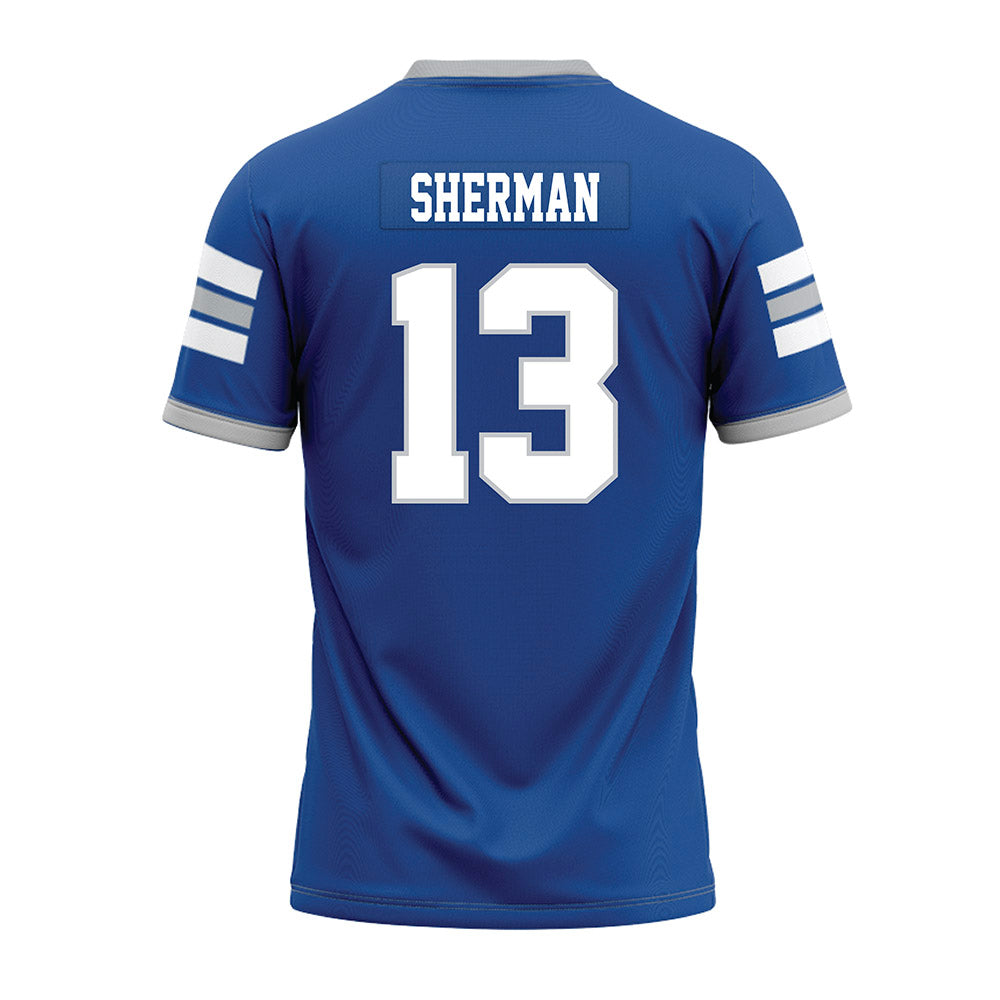 MTSU - NCAA Football : Javonte Sherman - Blue Premium Football Jersey