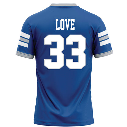 MTSU - NCAA Football : Malik Love - Blue Football Jersey