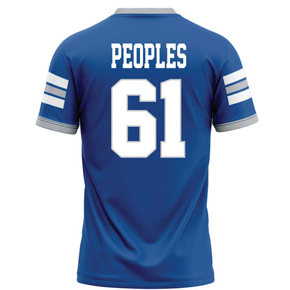 MTSU - NCAA Football : Lantz Peoples - Blue Football Jersey