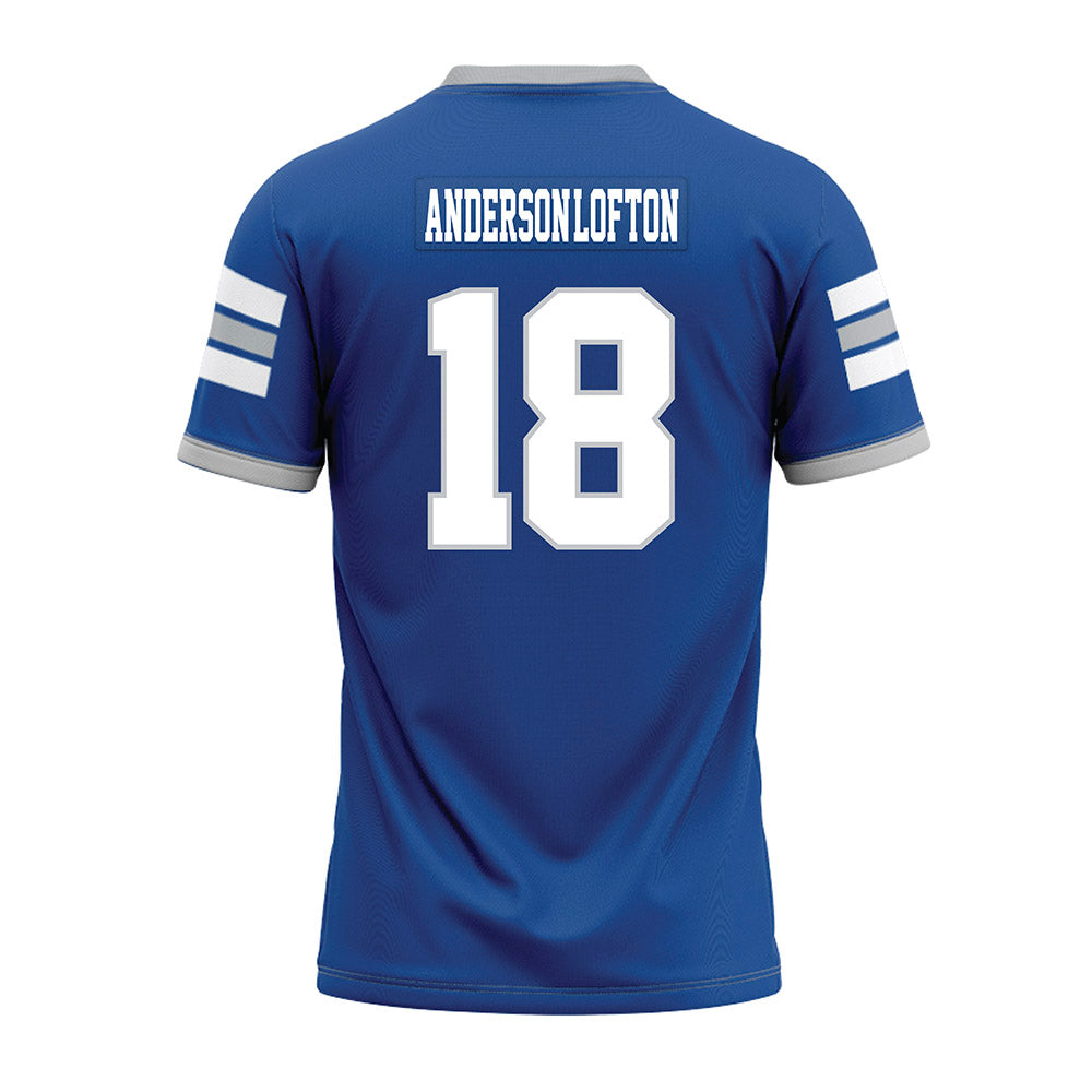 MTSU - NCAA Football : Stanley Anderson-Lofton - Blue Premium Football Jersey-1