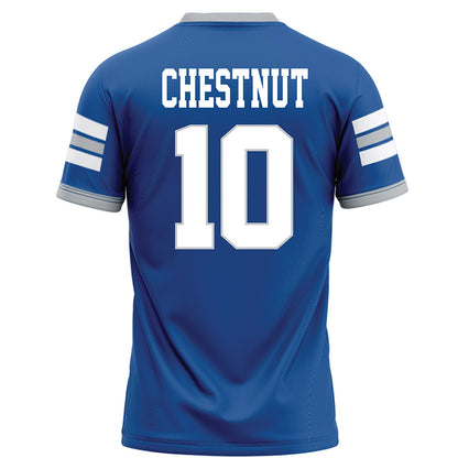 MTSU - NCAA Football : Jordan Chestnut - Blue Football Jersey-1
