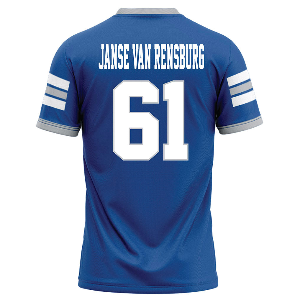 MTSU - NCAA Football : Otto Janse Van Rensburg - Blue Football Jersey-1