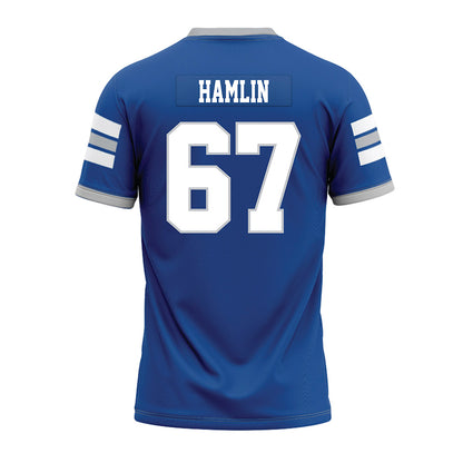 MTSU - NCAA Football : Henry Hamlin - Blue Premium Football Jersey