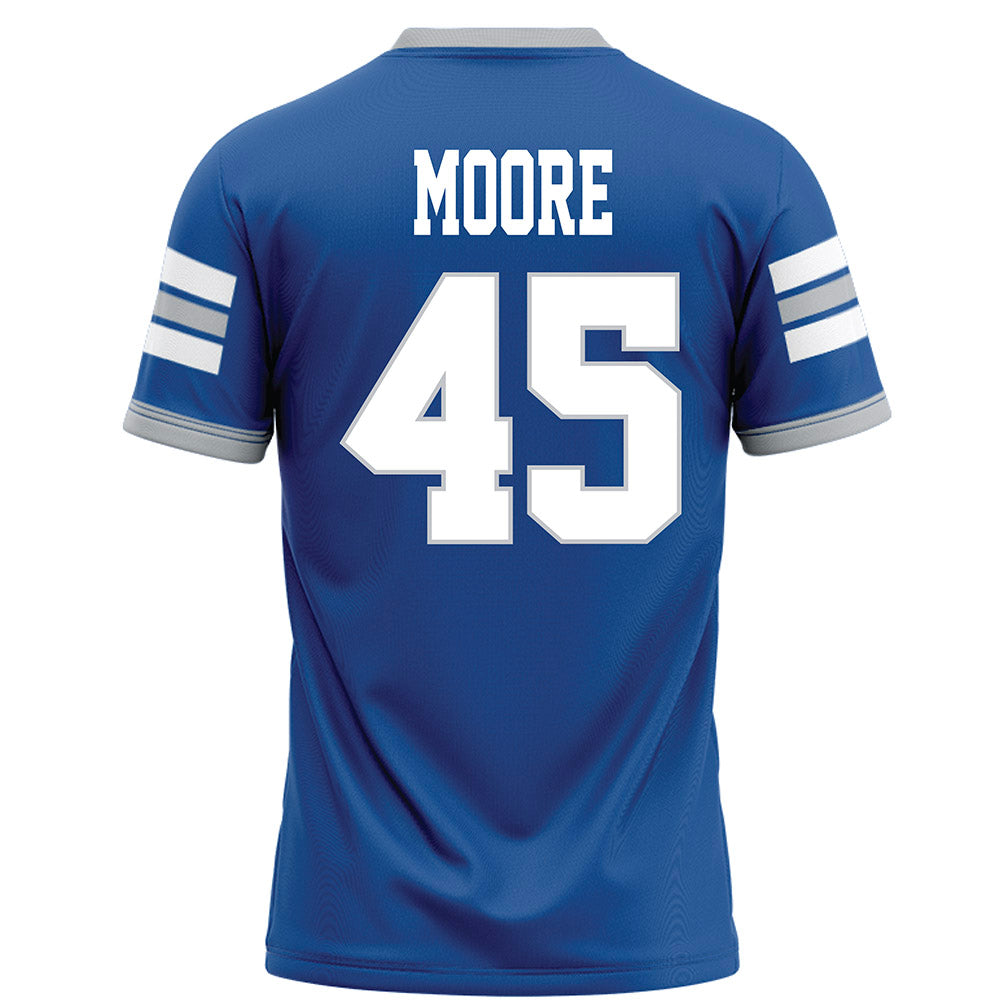 MTSU - NCAA Football : Josiah Moore - Blue Football Jersey-1