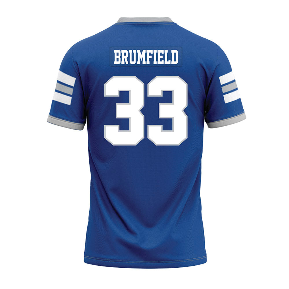 MTSU - NCAA Football : Samuel Brumfield - Blue Premium Football Jersey