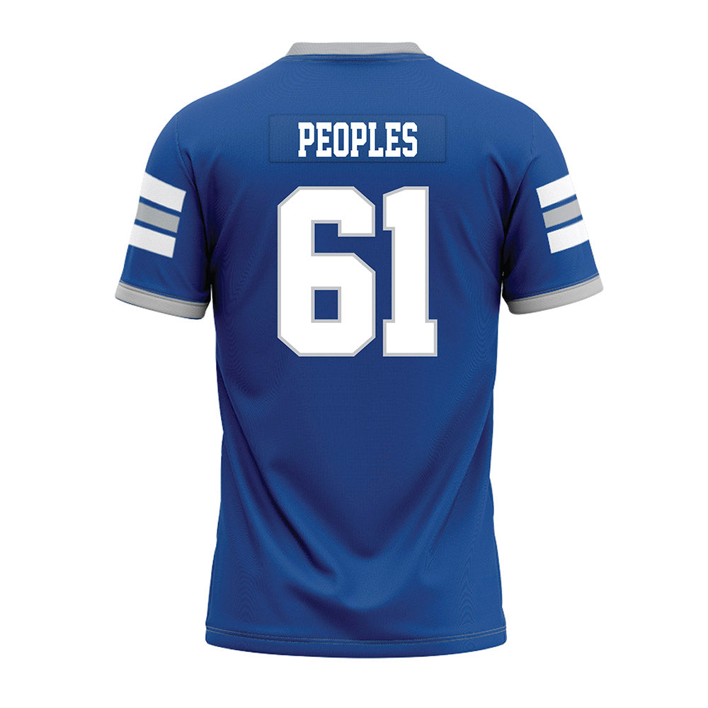 MTSU - NCAA Football : Lantz Peoples - Blue Premium Football Jersey