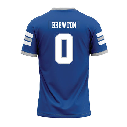 MTSU - NCAA Football : Brian Brewton - Blue Premium Football Jersey