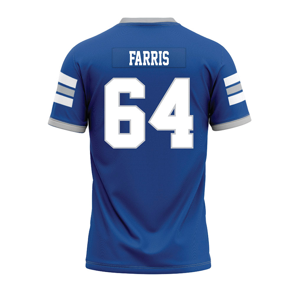 MTSU - NCAA Football : Connor Farris - Blue Premium Football Jersey