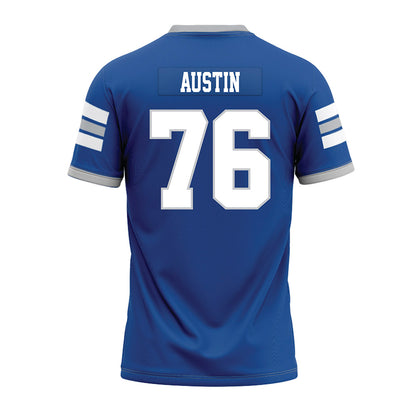 MTSU - NCAA Football : Garrett Austin - Blue Premium Football Jersey-1