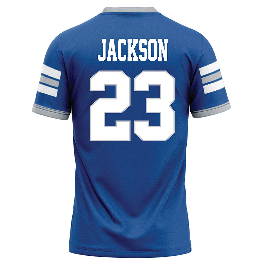 MTSU - NCAA Football : Jalen Jackson - Blue Football Jersey