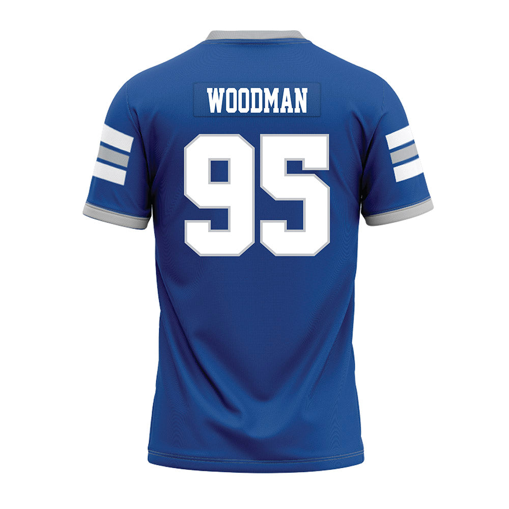MTSU - NCAA Football : Baylen Woodman - Blue Premium Football Jersey-1