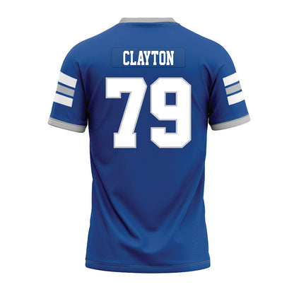 MTSU - NCAA Football : Zach Clayton - Blue Premium Football Jersey