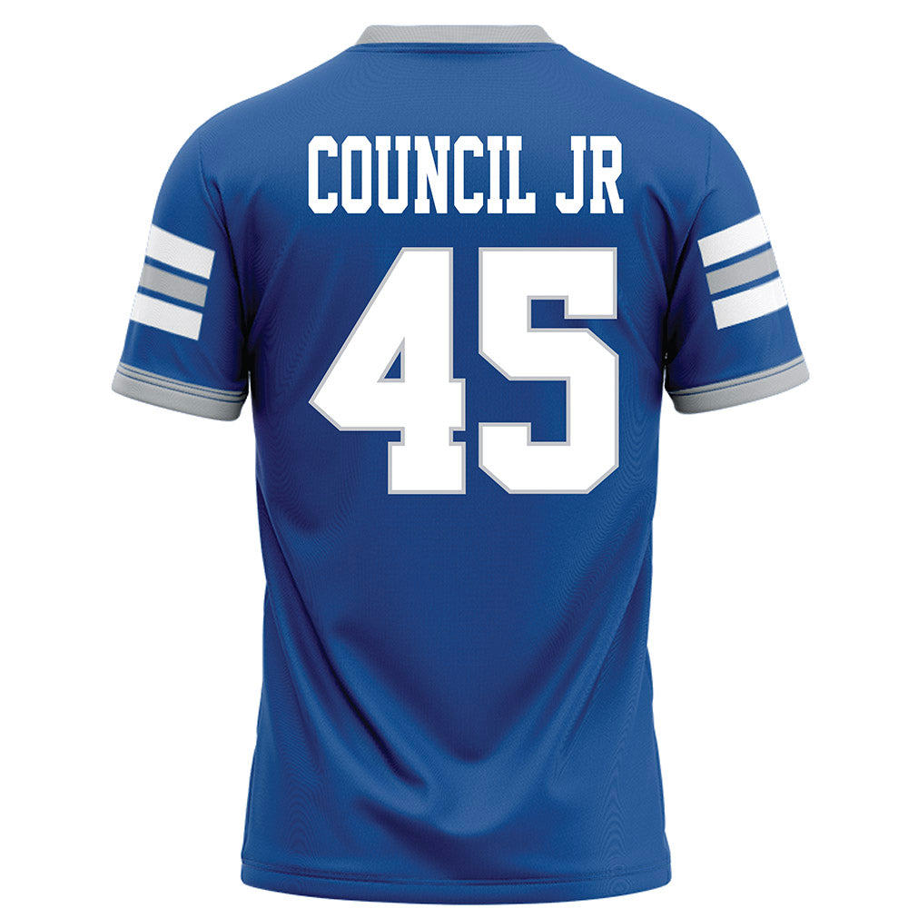 MTSU - NCAA Football : Bobby Council Jr - Blue Football Jersey