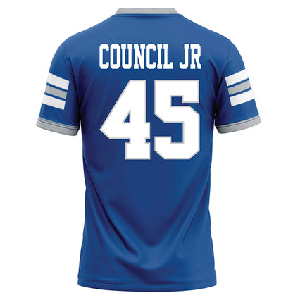 MTSU - NCAA Football : Bobby Council Jr - Blue Football Jersey