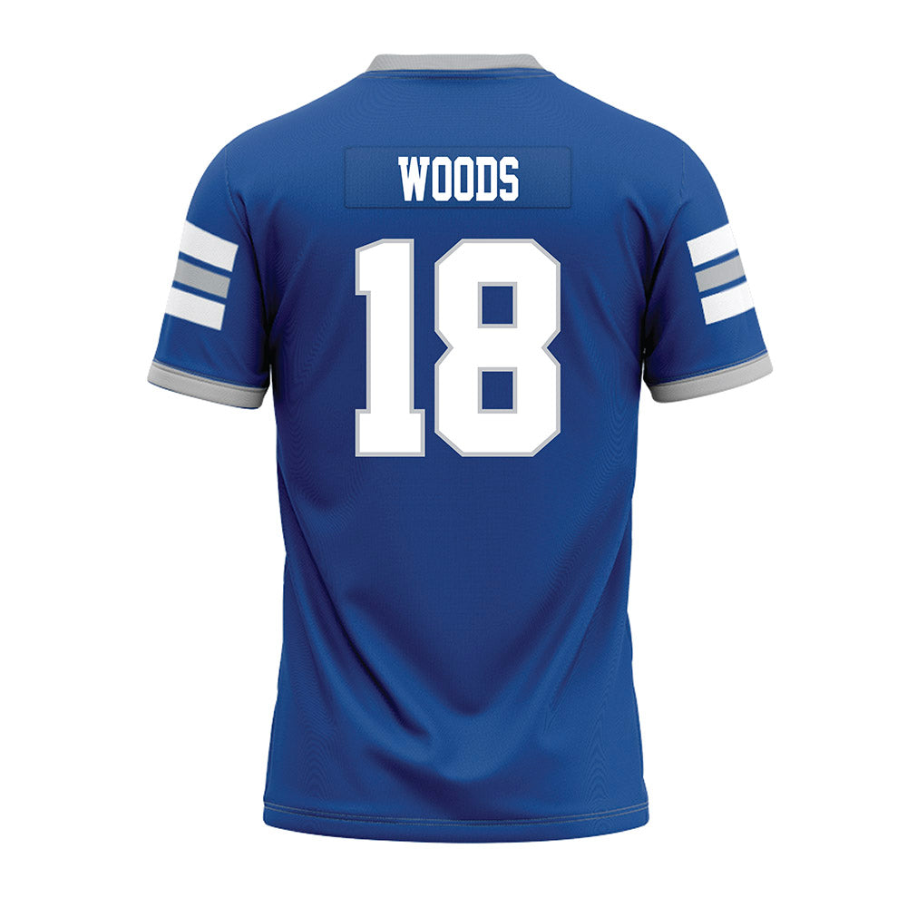 MTSU - NCAA Football : Kalen Woods - Blue Premium Football Jersey-1