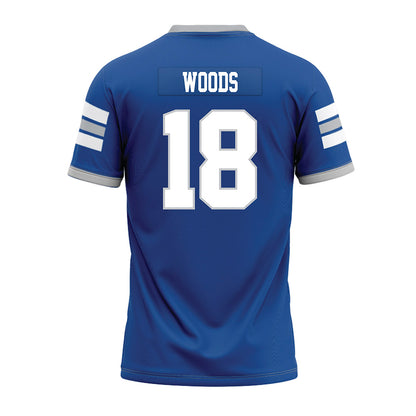 MTSU - NCAA Football : Kalen Woods - Blue Premium Football Jersey-1