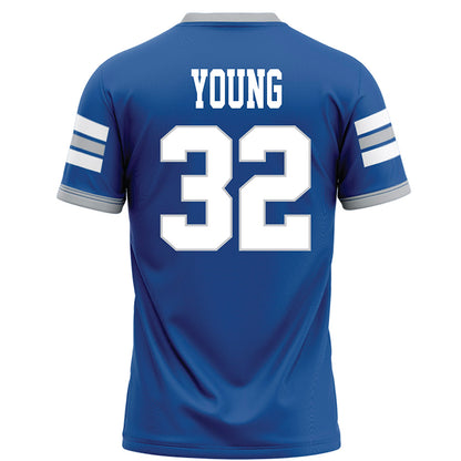 MTSU - NCAA Football : Alan Young - Blue Football Jersey