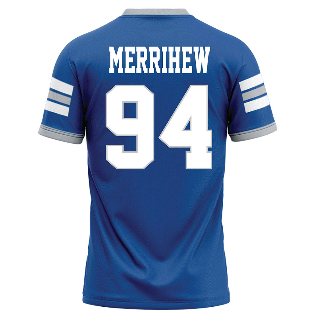 MTSU - NCAA Football : Ayden Merrihew - Blue Football Jersey