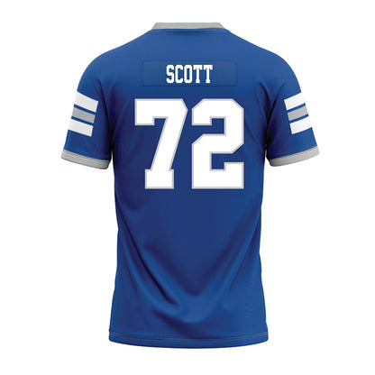 MTSU - NCAA Football : Morgan Scott - Blue Premium Football Jersey