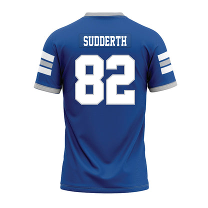 MTSU - NCAA Football : Taharin Sudderth - Blue Premium Football Jersey