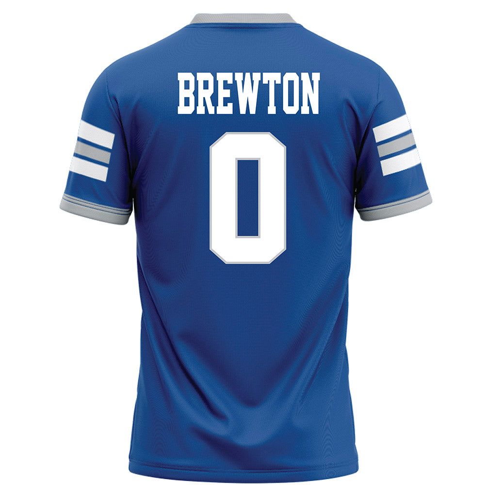 MTSU - NCAA Football : Brian Brewton - Blue Football Jersey