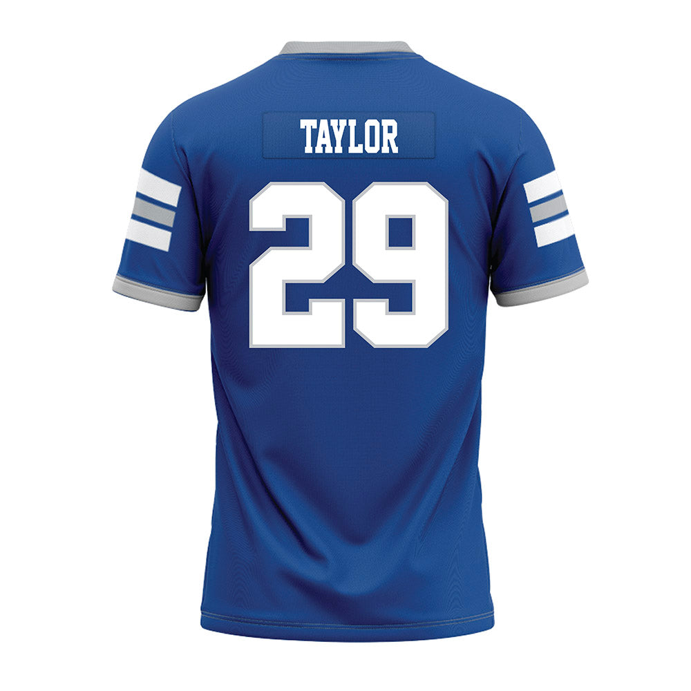 MTSU - NCAA Football : Dominic Taylor - Blue Premium Football Jersey-1