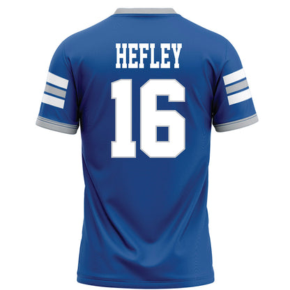 MTSU - NCAA Football : Ren Hefley - Blue Football Jersey