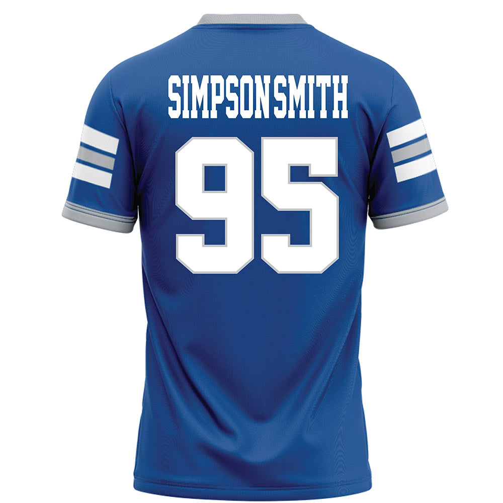 MTSU - NCAA Football : Zeion Simpson-smith - Blue Football Jersey-1