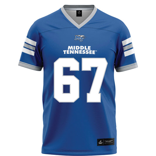 MTSU - NCAA Football : Archie Roseman V - Blue Football Jersey-0