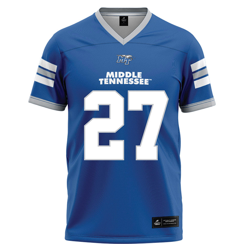 MTSU - NCAA Football : Rickey Smith - Blue Football Jersey