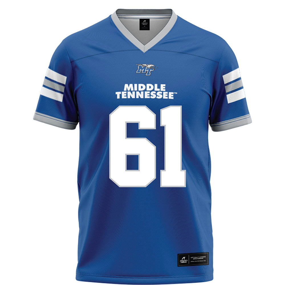 MTSU - NCAA Football : Otto Janse Van Rensburg - Blue Football Jersey-0