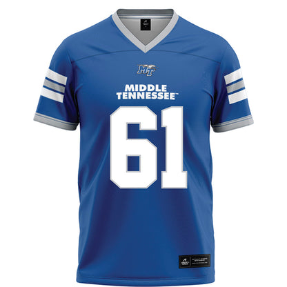 MTSU - NCAA Football : Otto Janse Van Rensburg - Blue Football Jersey-0