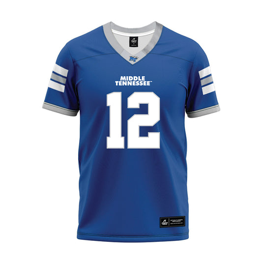 MTSU - NCAA Football : Jalen Davis - Blue Premium Football Jersey