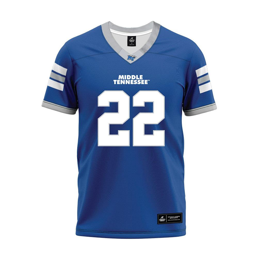 MTSU - NCAA Football : Jaiden Credle - Blue Premium Football Jersey