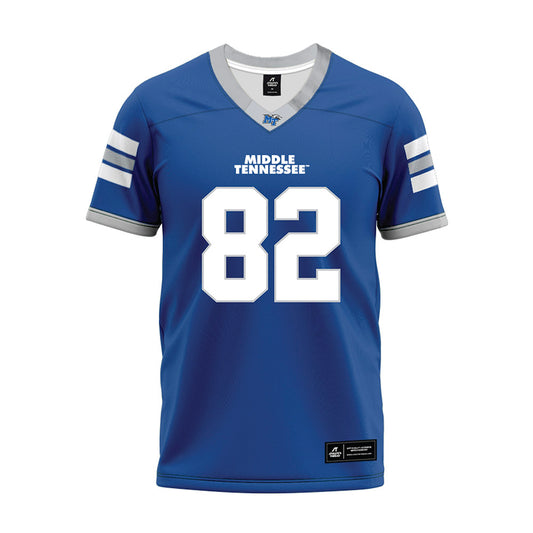 MTSU - NCAA Football : Hunter Tipton - Blue Premium Football Jersey-0