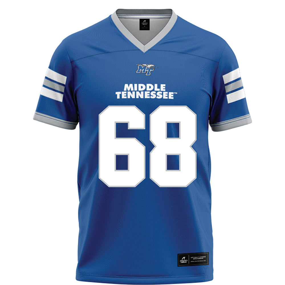 MTSU - NCAA Football : Jason Overton - Blue Football Jersey