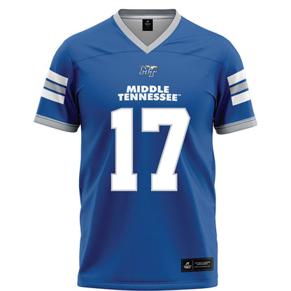 MTSU - NCAA Football : Kalani Norris - Blue Football Jersey