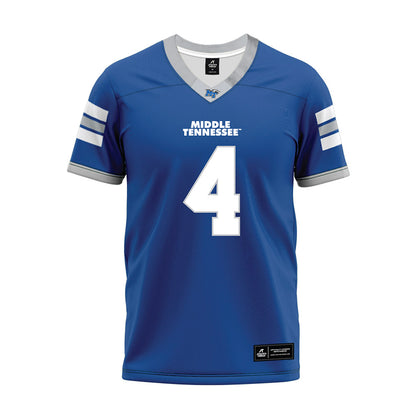 MTSU - NCAA Football : Terry Wilkins - Blue Premium Football Jersey