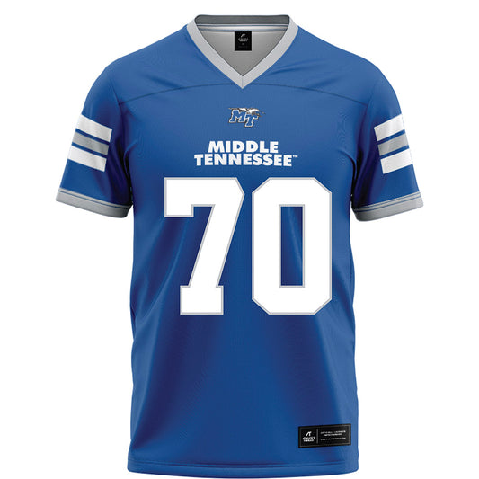 MTSU - NCAA Football : Isaac Rue - Blue Football Jersey