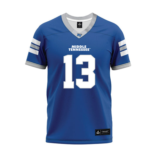 MTSU - NCAA Football : Javonte Sherman - Blue Premium Football Jersey